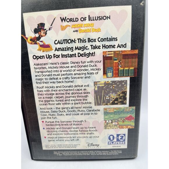 World of Illusion Starring Mickey Mouse & Donald Duck Sega Genesis With Box - Picture 7 of 8